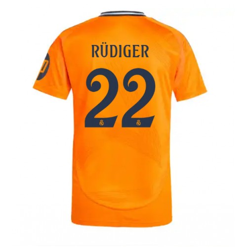 Fotballdrakt Herre Real Madrid Antonio Rudiger #22 Bortedrakt 2024-25 Kortermet